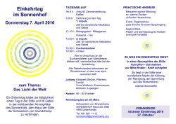 Einkehrtag im Sonnenhof