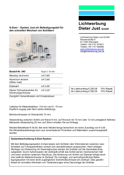 Prospekt S-Zwei - Lichtwerbung Dieter Just GmbH