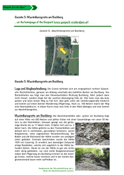 Geosite 5_Maximiliansgrotte am Buchberg