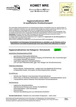 Hygieneplan Krankentransport