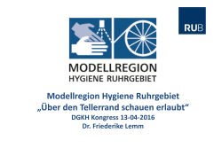 Modellregion Hygiene Ruhrgebiet „Über den Tellerrand schauen