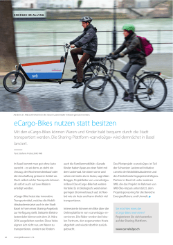 eCargo-Bikes nutzen statt besitzen