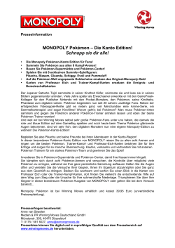 MONOPOLY Pokémon – Die Kanto Edition! Schnapp sie dir alle!