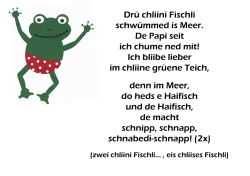 Dr&uuml; chliini Fisch" schw&uuml;mmed is Meer.