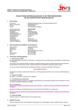 Ansprechpartner - Stadtwerke Bamberg