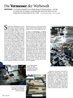 Die Vermesser der Werbewelt - FOCUS Research & Consulting