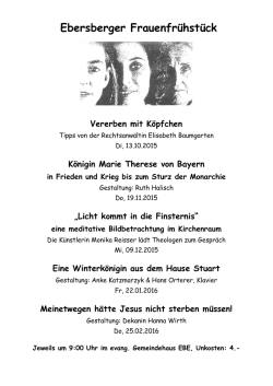 Ebersberger Frauenfrühstück Vererben mit Köpfchen