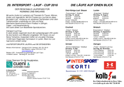 20. intersport - lauf - cup 2016 die läufe auf einen blick
