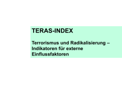 TERAS-INDEX - Forschung für die zivile Sicherheit