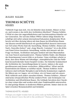 Handout Thomas Schütte Houses