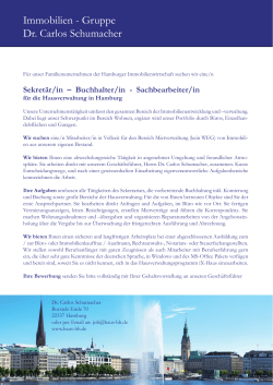 Immobilien - Gruppe Dr. Carlos Schumacher
