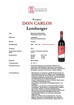 DON CARLOS Lemberger