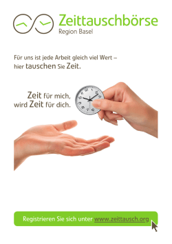 hier tauschen Sie Zeit.