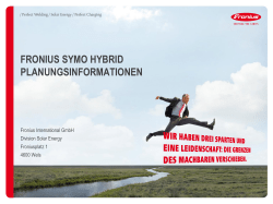 HYBRID GEGEN SYMO TAUSCHEN Planungsinformationen