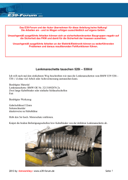 Lenkmanschette tauschen 520i – 530i/d - BMW E39