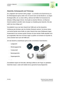Gewicht und Schwerpunkt