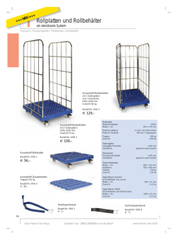 Rollplatten und Rollbehälter