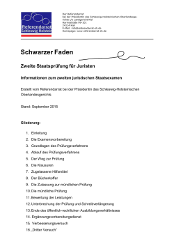 Schwarzer Faden - Referendarrat Schleswig