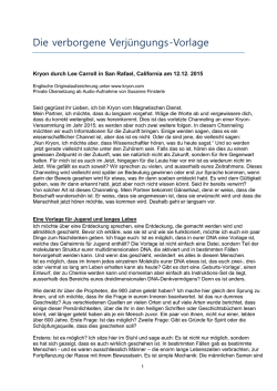 Die verborgene Verj&uuml;ngungs