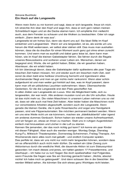 Ein Hoch auf die Langeweile