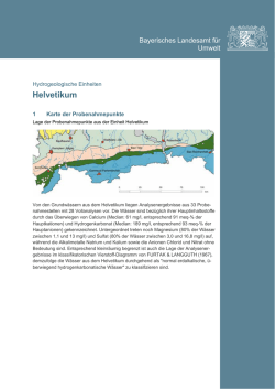 Hydrogeologische Einheiten - des Bayerischen Landesamt f&uuml;r Umwelt