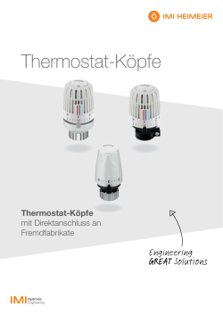 Thermostat-Köpfe - IMI Hydronic Engineering