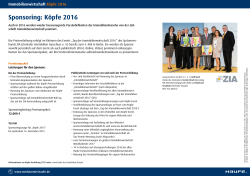 Sponsoring: Köpfe 2016 - MediaCenter