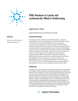PAK-Analyse in Lachs mit verbesserter Matrix-Entfernung