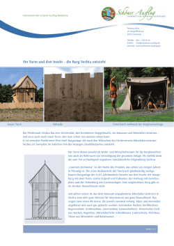 Ein Turm und drei Inseln &ndash; die Burg Vechta entsteht