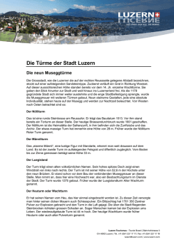 Die T&uuml;rme der Stadt Luzern