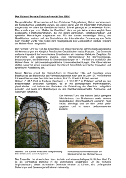 Der Helmert-Turm in Potsdam braucht Ihre Hilfe!