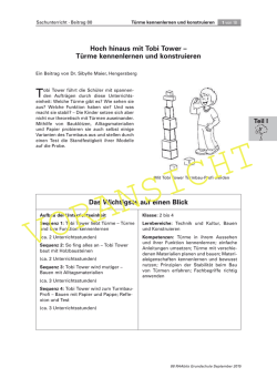 Hoch hinaus mit Tobi Tower &ndash; T&uuml;rme kennenlernen und