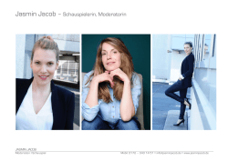 Jasmin Jacob &ndash; Schauspielerin, Moderatorin