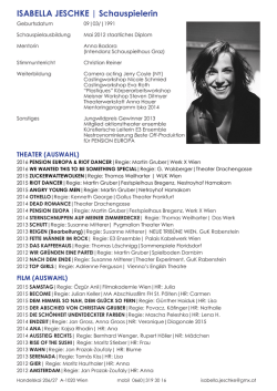 ISABELLA JESCHKE | Schauspielerin