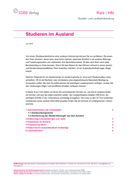 Studieren im Ausland