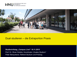 Dual studieren – die Extraportion Praxis - Hochschule Neu-Ulm