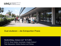 Dual studieren &ndash; die Extraportion Praxis - Hochschule Neu-Ulm