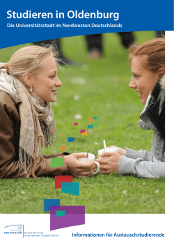 Studieren in Oldenburg &ndash; Informationen f&uuml;r Austauschstudierende