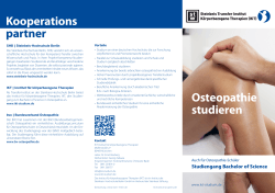 Osteopathie studieren Kooperations partner