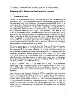 Spitzensport in Deutschland erfolgreicher machen