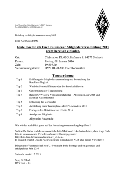 heute m&ouml;chte ich Euch zu unserer Mitgliederversammlung