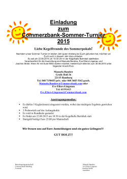 Einladung zum Commerzbank-Sommer-Turnier 2015