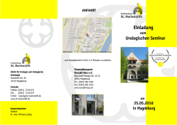 Einladung - Klinik St. Marienstift Magdeburg
