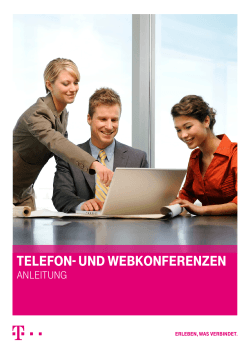 Anleitung Konferenzportal - Telekom