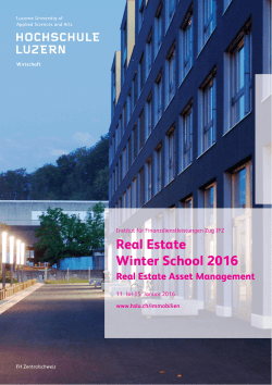 Real Estate Winter School 2016