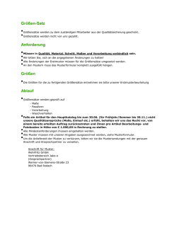 Gr&ouml;&szlig;en-Satz Anforderung Gr&ouml;&szlig;en Ablauf - HABA