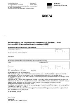 R0674 Internetformular Deutsche Rentenversicherung