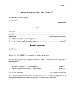 Vereinbarung nach &sect; 41 Satz 3 SGB VI