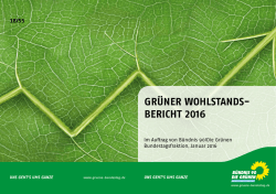 Grüner Wohlstandsbericht 2016