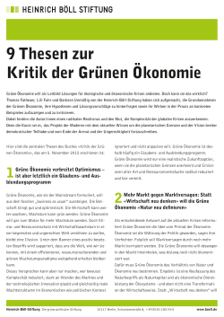 9 Thesen zur Kritik der Grünen Ökonomie - Heinrich-Böll